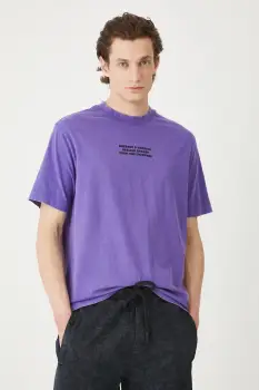 Medicine tricou din bumbac culoarea violet, cu imprimeu imagine