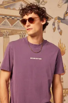 Medicine tricou din bumbac culoarea violet, cu imprimeu imagine