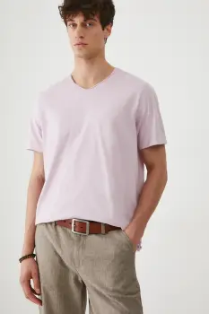 Medicine tricou din bumbac culoarea violet, neted imagine