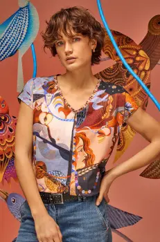 Medicine tricou din bumbac femei imagine