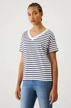 Medicine tricou din bumbac femei, culoarea alb imagine