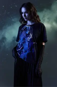 Medicine tricou din bumbac femei, culoarea albastru marin imagine