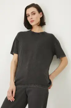 Medicine tricou din bumbac femei, culoarea gri imagine