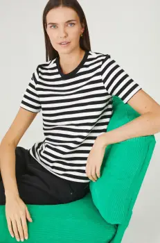 Medicine tricou din bumbac femei, culoarea negru imagine