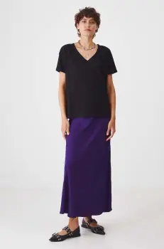 Medicine tricou din bumbac femei, culoarea negru imagine