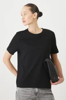 Medicine tricou din bumbac femei, culoarea negru imagine