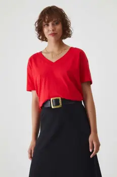 Medicine tricou din bumbac femei, culoarea rosu imagine