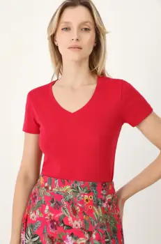 Medicine tricou din bumbac femei, culoarea rosu imagine