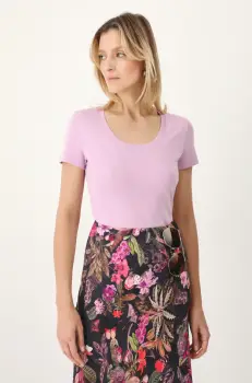 Medicine tricou din bumbac femei, culoarea violet imagine