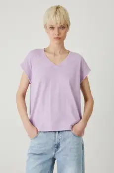 Medicine tricou din bumbac femei, culoarea violet imagine