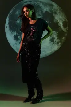 Medicine tricou femei, culoarea albastru marin imagine