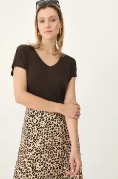 Medicine tricou femei, culoarea maro imagine