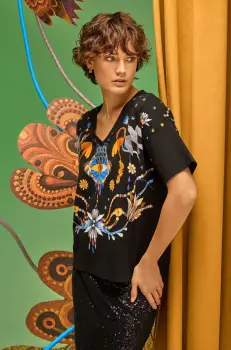 Medicine tricou femei, culoarea negru imagine