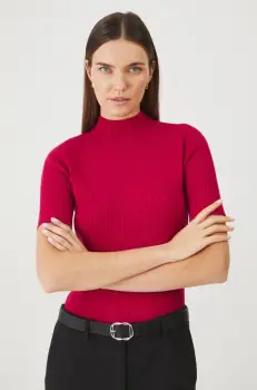 Medicine tricou femei, culoarea rosu, cu turtleneck imagine