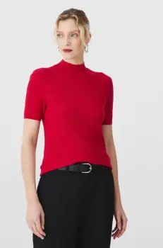 Medicine tricou femei, culoarea rosu, cu turtleneck imagine
