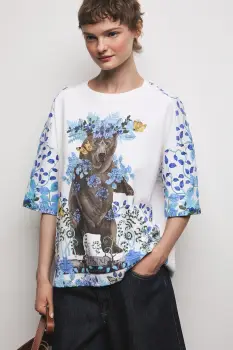 Medicine tricou oversized pentru femei, din bumbac imagine