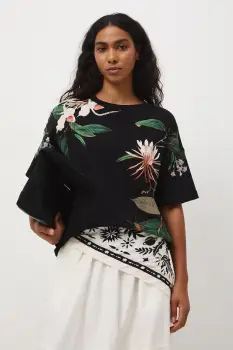 Medicine tricou oversized pentru femei, din bumbac imagine