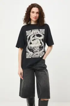 Medicine tricou oversized pentru femei, din bumbac imagine