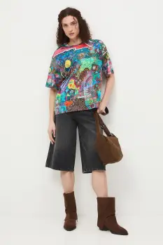 Medicine tricou oversized pentru femei, din bumbac imagine