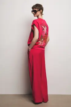 Medicine tricou oversized pentru femei, din bumbac cu elastan imagine