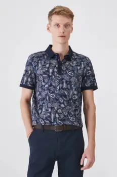 Medicine tricou polo barbati, culoarea albastru marin imagine