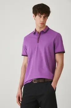 Medicine tricou polo barbati, culoarea violet, melanj imagine