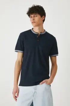 Medicine tricou polo culoarea albastru marin, neted imagine