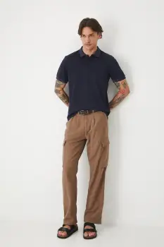 Medicine tricou polo culoarea albastru marin, neted imagine