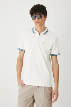 Medicine tricou polo culoarea bej, cu imprimeu imagine