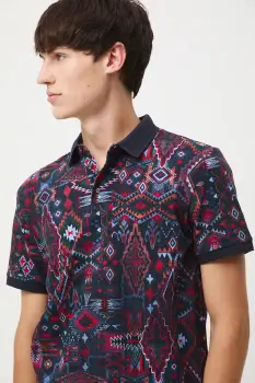 Medicine tricou polo culoarea bleumarin, cu imprimeu imagine