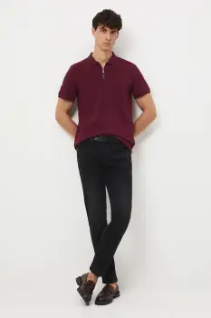 Medicine tricou polo culoarea bordo, uni imagine