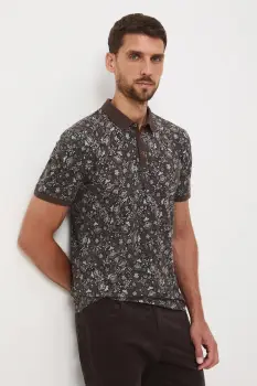 Medicine tricou polo culoarea maro, modelator imagine