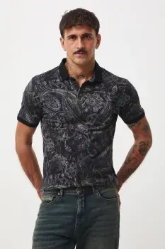 Medicine tricou polo culoarea negru, modelator imagine