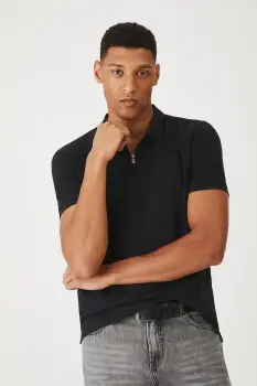 Medicine tricou polo culoarea negru, neted imagine