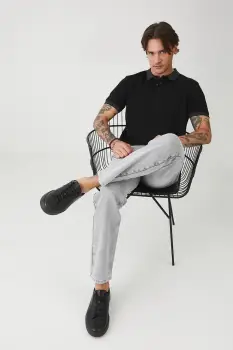 Medicine tricou polo culoarea negru, neted imagine