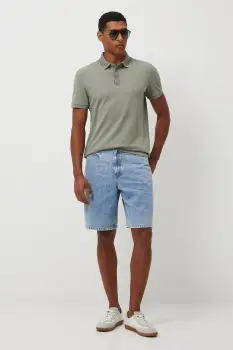 Medicine tricou polo culoarea verde, uni imagine