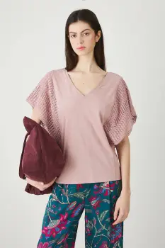 Medicine tricou reversibil din bumbac culoarea roz imagine