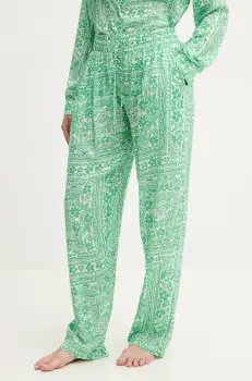 Melissa Odabash pantaloni femei, culoarea verde, drept, high waist, Jude imagine