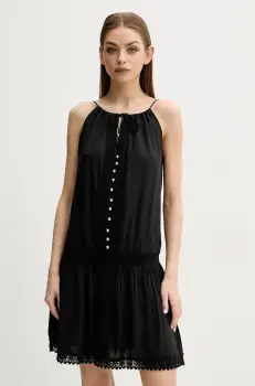 Melissa Odabash rochie culoarea negru, mini, evazati, Chelsea imagine