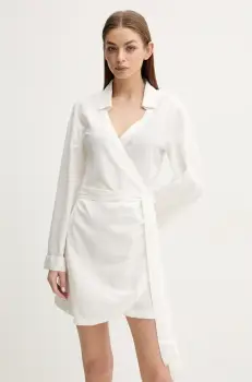 Melissa Odabash rochie din amestec de in culoarea bej, mini, evazati, Ruby imagine