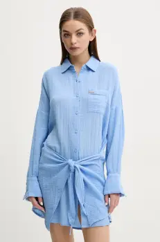 Melissa Odabash rochie din bumbac mini, oversize, Sara imagine