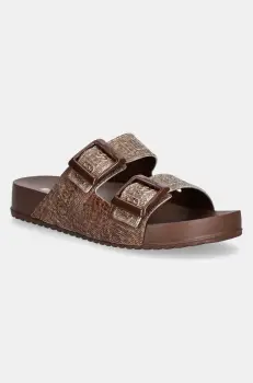 Melissa papuci COZY M LOVER SLIDE DENIM femei, culoarea maro, M 36146 imagine