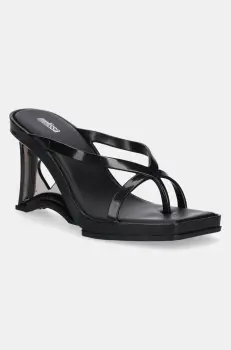 Melissa papuci GLASS HEEL AD femei, culoarea negru, toc pana, M 35801 AW696 imagine