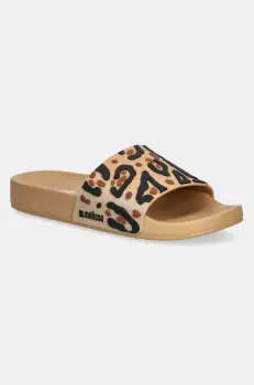 Melissa papuci MELISSA ANIMAL PRINT SLIDE AD femei, culoarea maro, M 36097.BG892 imagine