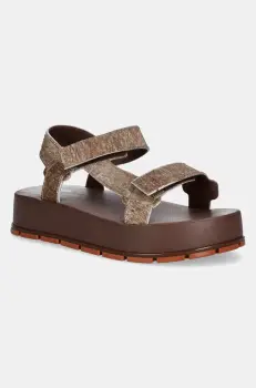 Melissa sandale FLOWING PLATFORM DENIM femei, culoarea maro, cu platforma, M 36132 imagine