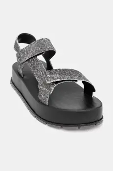 Melissa sandale FLOWING PLATFORM DENIM femei, culoarea negru, cu platforma, M 36132 imagine