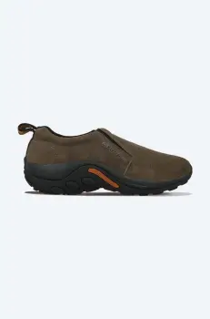 Merrell pantofi de piele intoarsa barbati, culoarea maro imagine