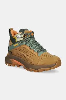 Merrell pantofi Moab Speed 2 Leather Mid Waterproof femei, culoarea maro, izolare usoara, J038426 imagine
