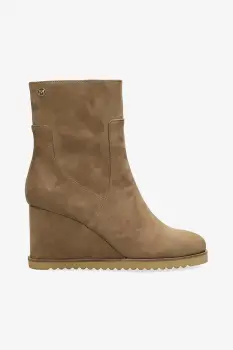 Mexx botine SAFIA RAFT culoarea maro, toc pana, MI001704453W imagine