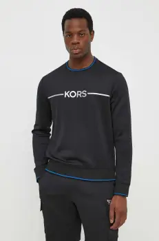 Michael Kors bluza barbati, culoarea negru, cu imprimeu imagine